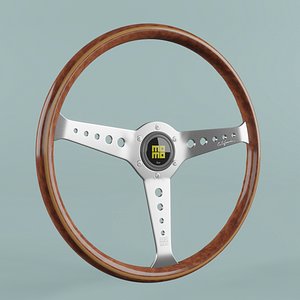MOMO Steering Wheel CALIFORNIA WOOD 3D model