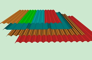 3D Metal Roof Tiles -A4 model