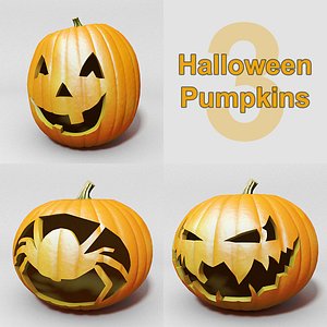 3 Halloween Pumpkins