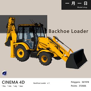 Backhoe Loader 3D model
