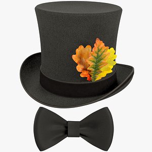 Cylinder Hat and Bow Tie Collection V2