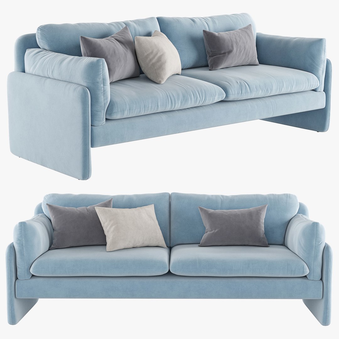 3D Gilmour TwoCushion Sofa TurboSquid 2150876