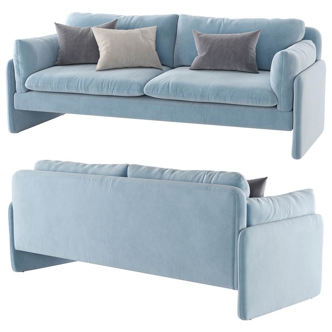 3D Gilmour TwoCushion Sofa TurboSquid 2150876
