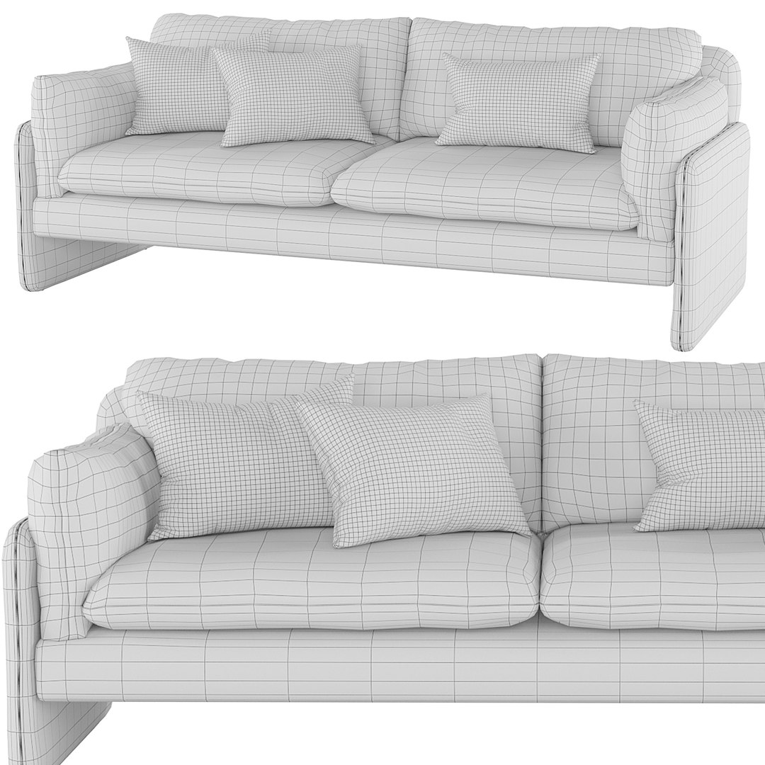 3D Gilmour TwoCushion Sofa TurboSquid 2150876