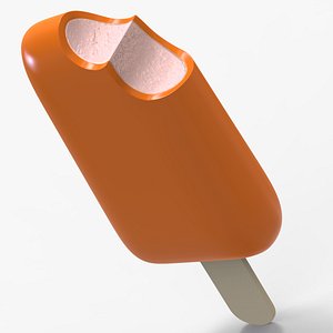 3D Bitten Ice Cream Icon model