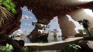 Pirate Island Scene