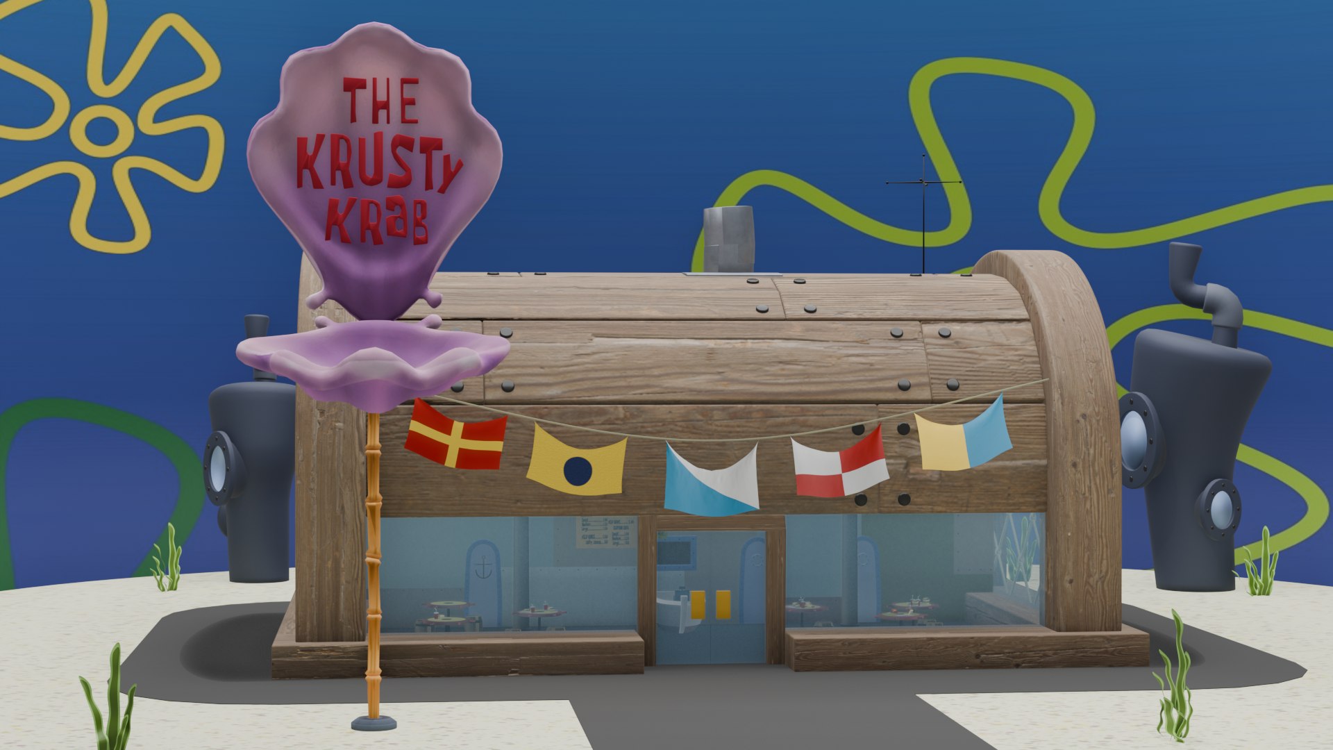 The Krusty Krab 3D https://p.turbosquid.com/ts-thumb/c7/nS0fQv/1K/2/png/1759922911/1920x1080/fit_q87/5d78752695fe42b73fee22950436401c747c444e/2.jpg