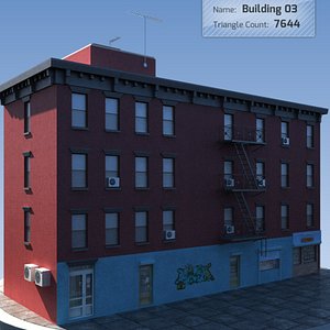 Low Poly Ghetto Building 3
