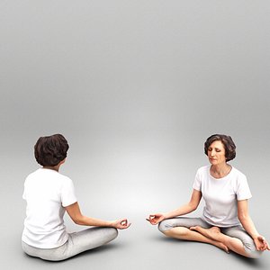 Woman in lotus position meditating 440