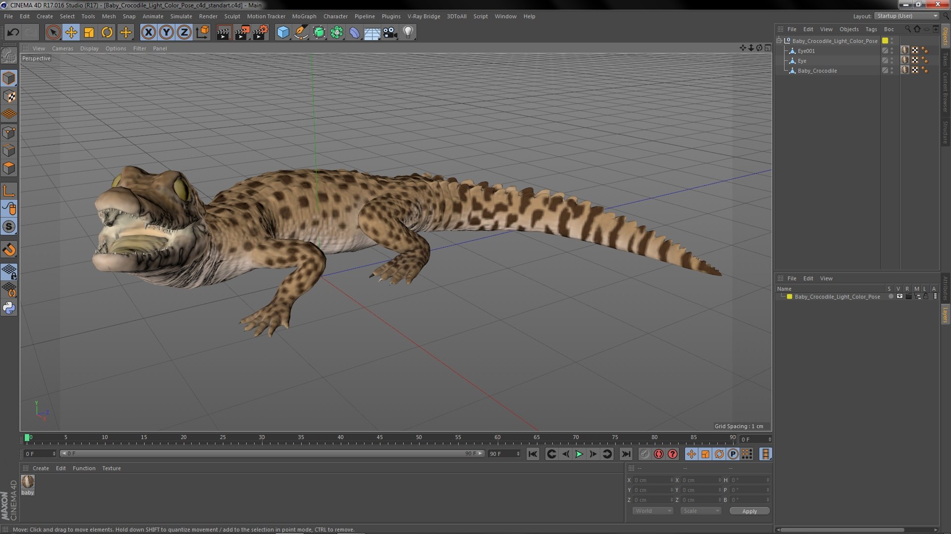 Baby Crocodile Light Color Pose 3D model https://p.turbosquid.com/ts-thumb/c7/v1MZRQ/ln/babycrocodilelightcolorposemb3dmodel036/jpg/1651217412/1920x1080/fit_q87/19b8896215a952c2cedf08816d7ab566c5f7b5ef/babycrocodilelightcolorposemb3dmodel036.jpg