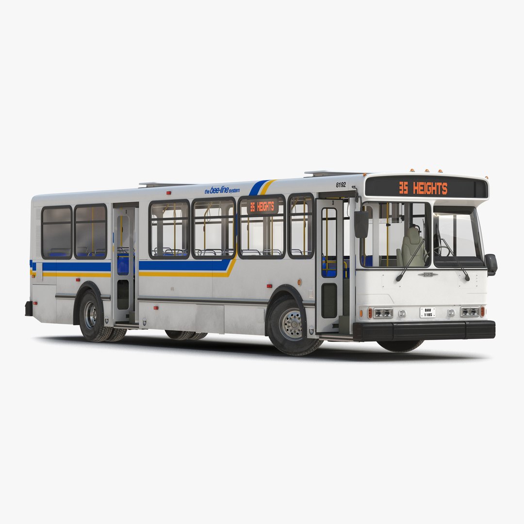 Orion V Transit Bus Liberty Lines Rigged 3D Model 3D model preview