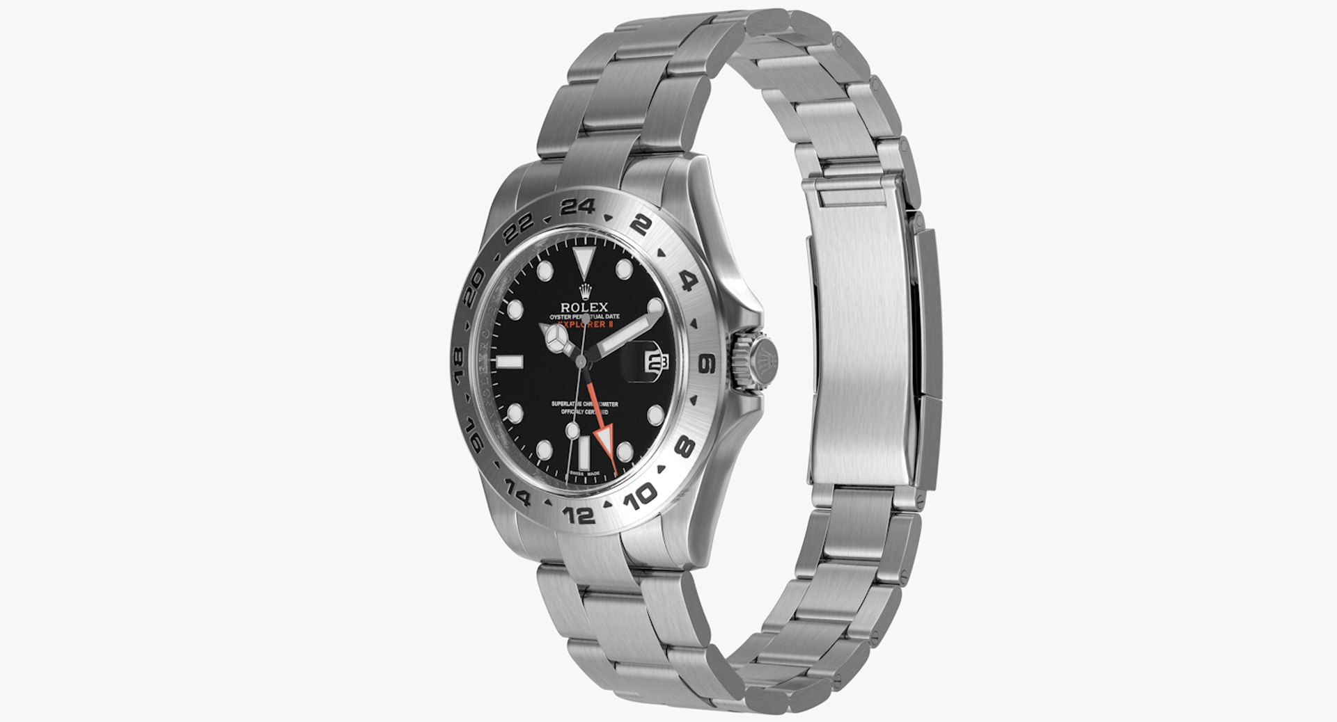 3d model realistic rolex explorer ii