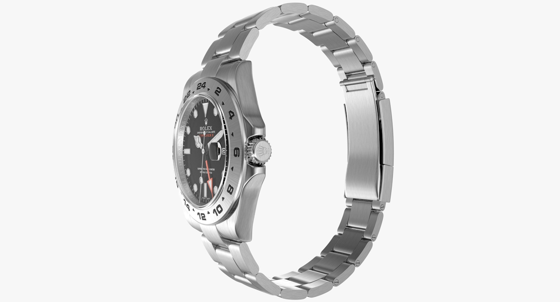 3d model realistic rolex explorer ii
