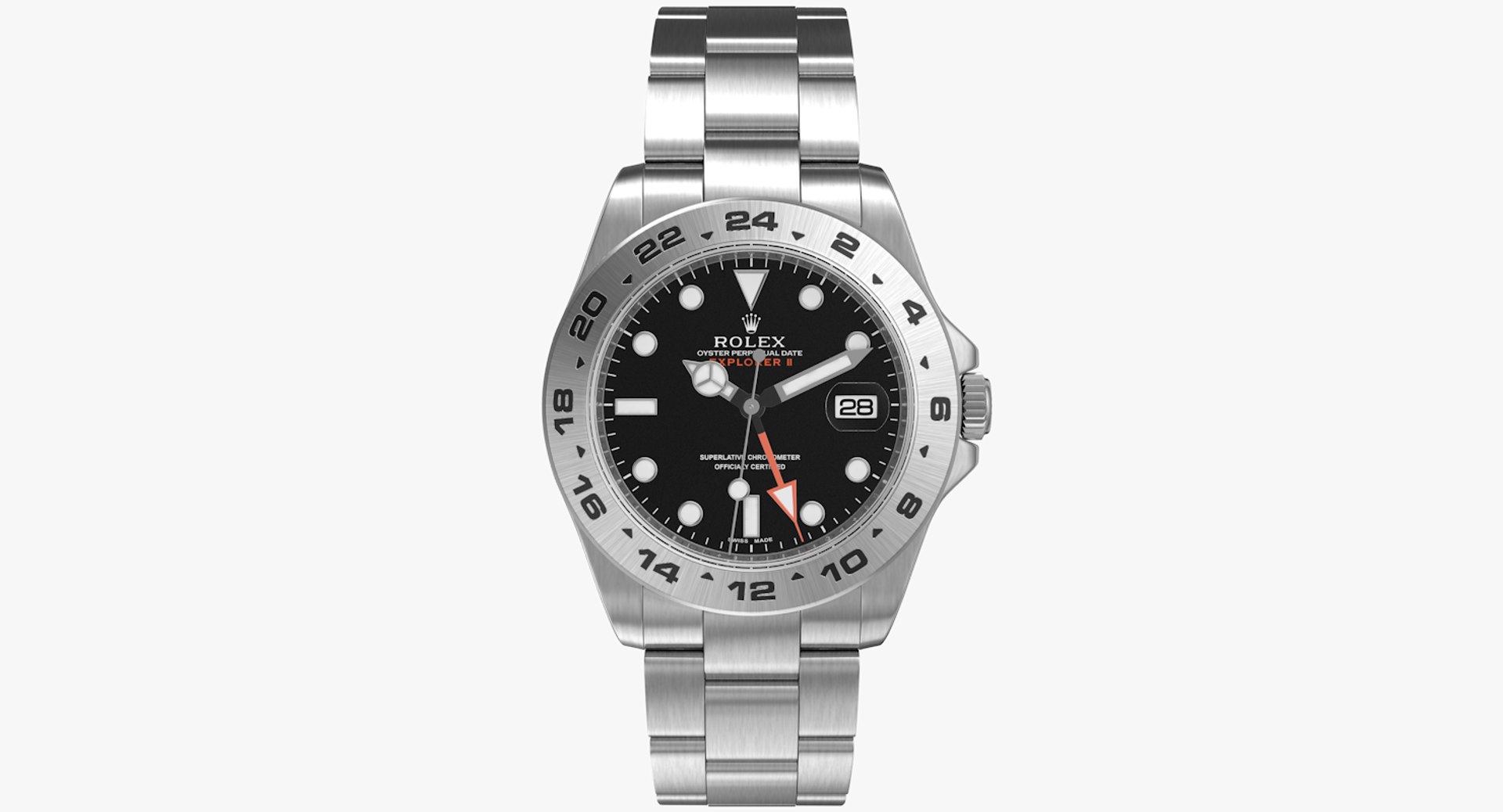 3d model realistic rolex explorer ii