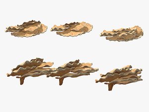 3D Chicken of the Woods Mushroom Low Poly model