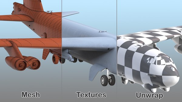 보잉 B52 Stratofortress 전략적 폭격기 3D 모델 - TurboSquid 1610999