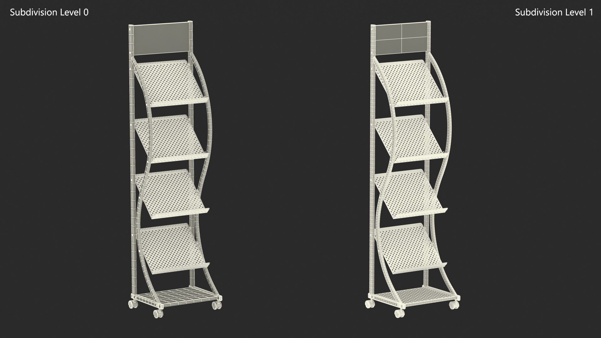3D Mockup Magazine Rack Aluminium - TurboSquid 2068988