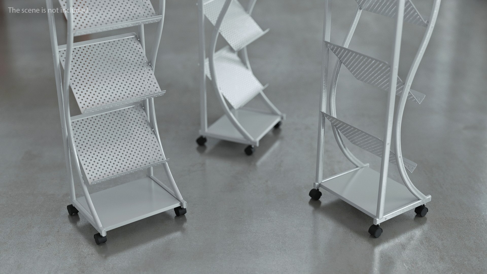 3D Mockup Magazine Rack Aluminium - TurboSquid 2068988