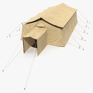 3D army temper tent model