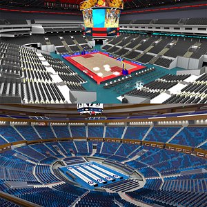 Basketball Arena and Curling Arena 3D model