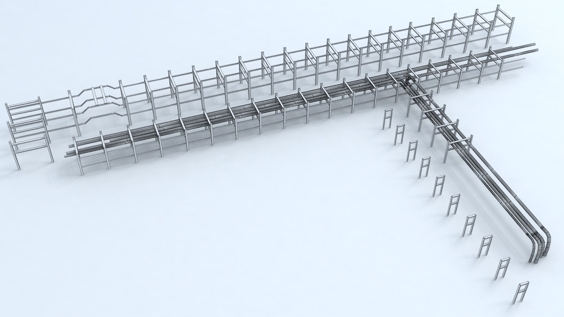 Pipe Gantry 3D Model - TurboSquid 1382367