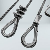 Set of Thimbles and Steel Wire Ropes