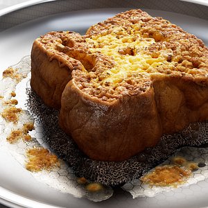 Frying French Toast in a Frying Pan 3D model