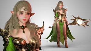 Elf Girl - GameReady 3D model