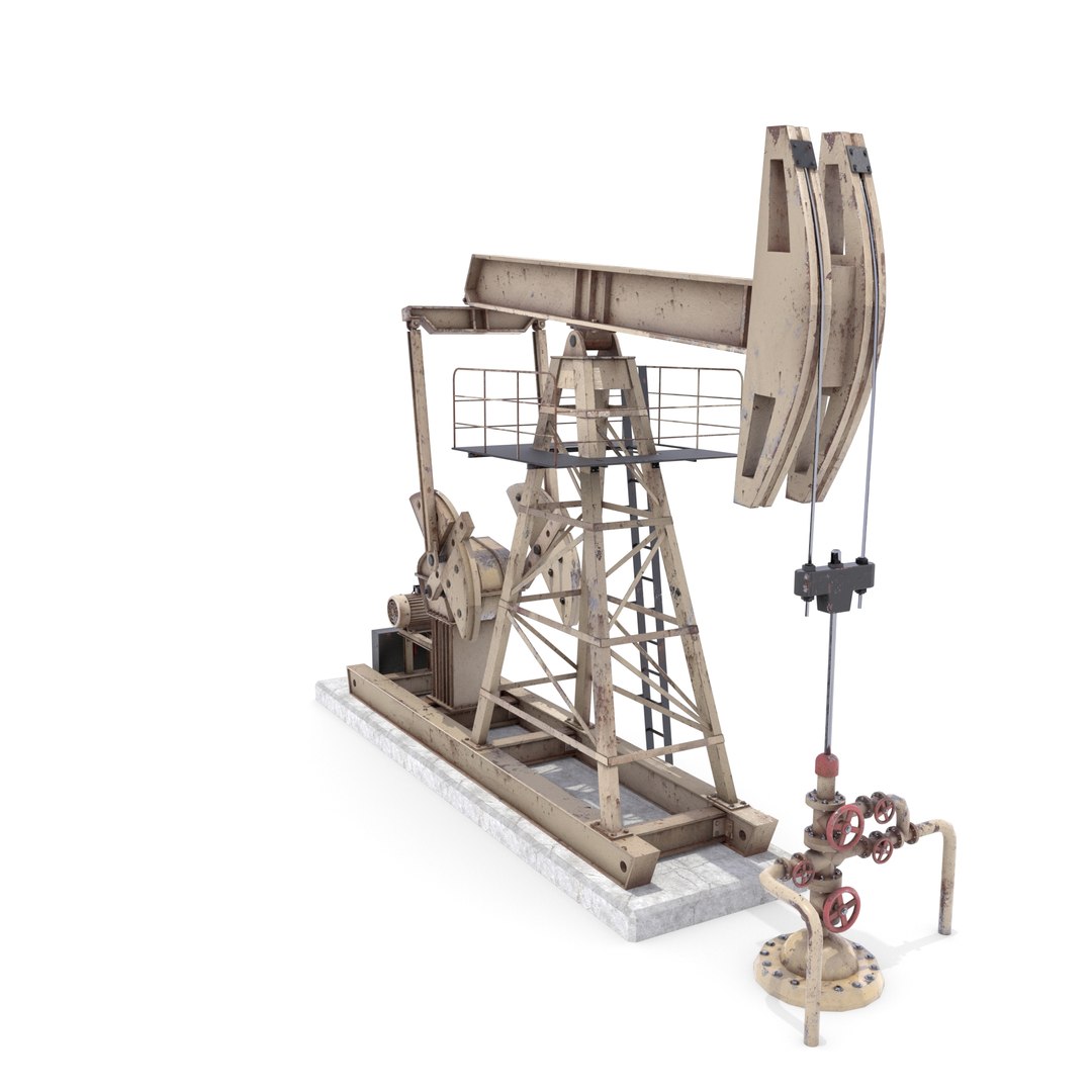 3D oil pumpjack https://p.turbosquid.com/ts-thumb/c8/PQ1oVU/sFdEdbx0/pump_0025/jpg/1576398629/1920x1080/fit_q87/42bbff3a609b80f0406bb516b6586c62862c351e/pump_0025.jpg