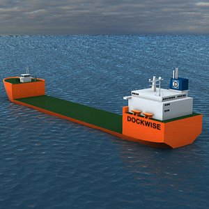 dockwise mothership ship transporter 3d model