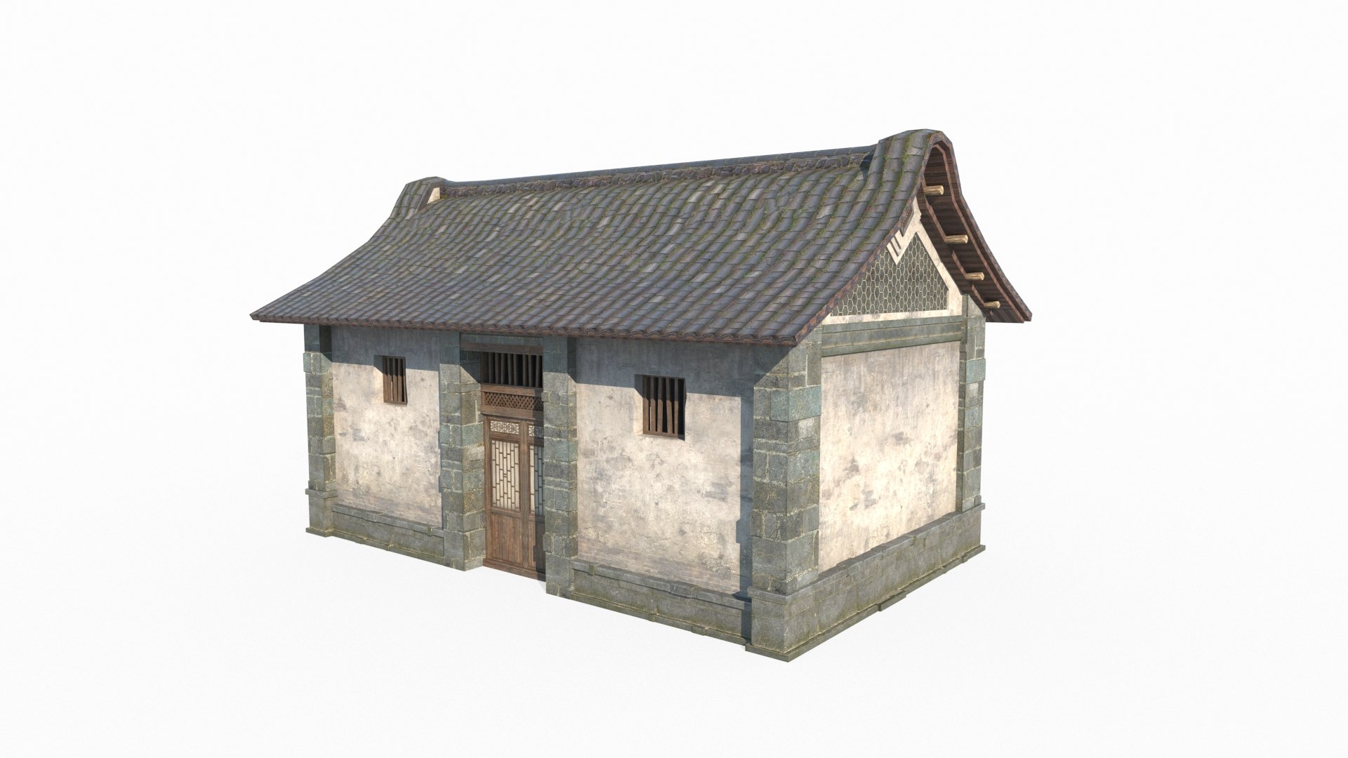 3D Single Room Houses In Ancient Asian Architecture Model - TurboSquid ...