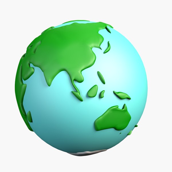 3d Model Cartoon Stylized Earth