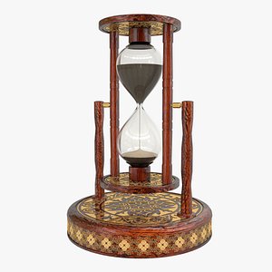 sandglass wood c4d