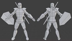 male knight mesh 3D model