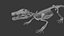 Modèle 3D de squelette de crocodile, topologie propre et très détaillée, prêt pour l'animation