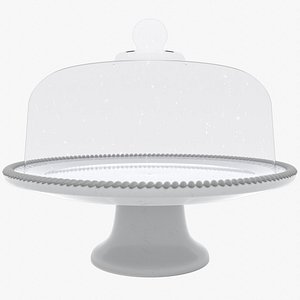 3D model glass pedestal displaying