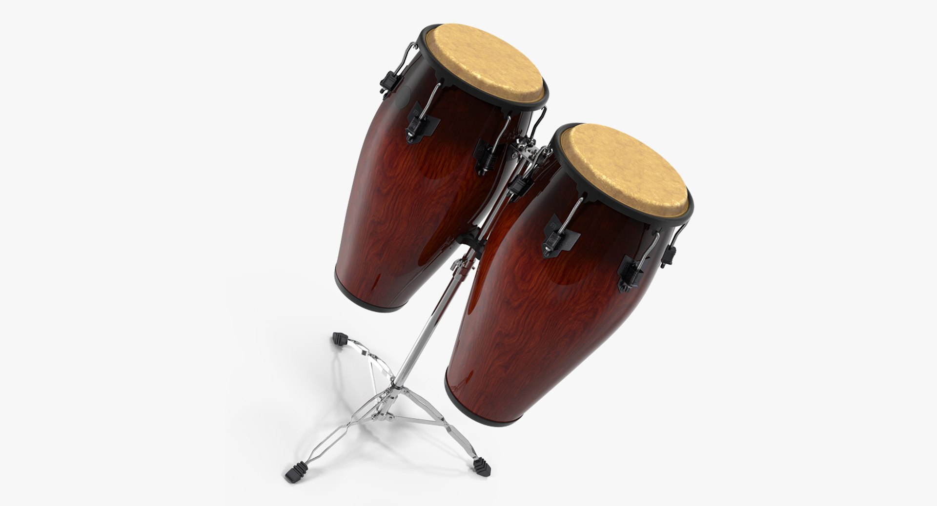Conga Dark Wood 3D Model 3D model preview
