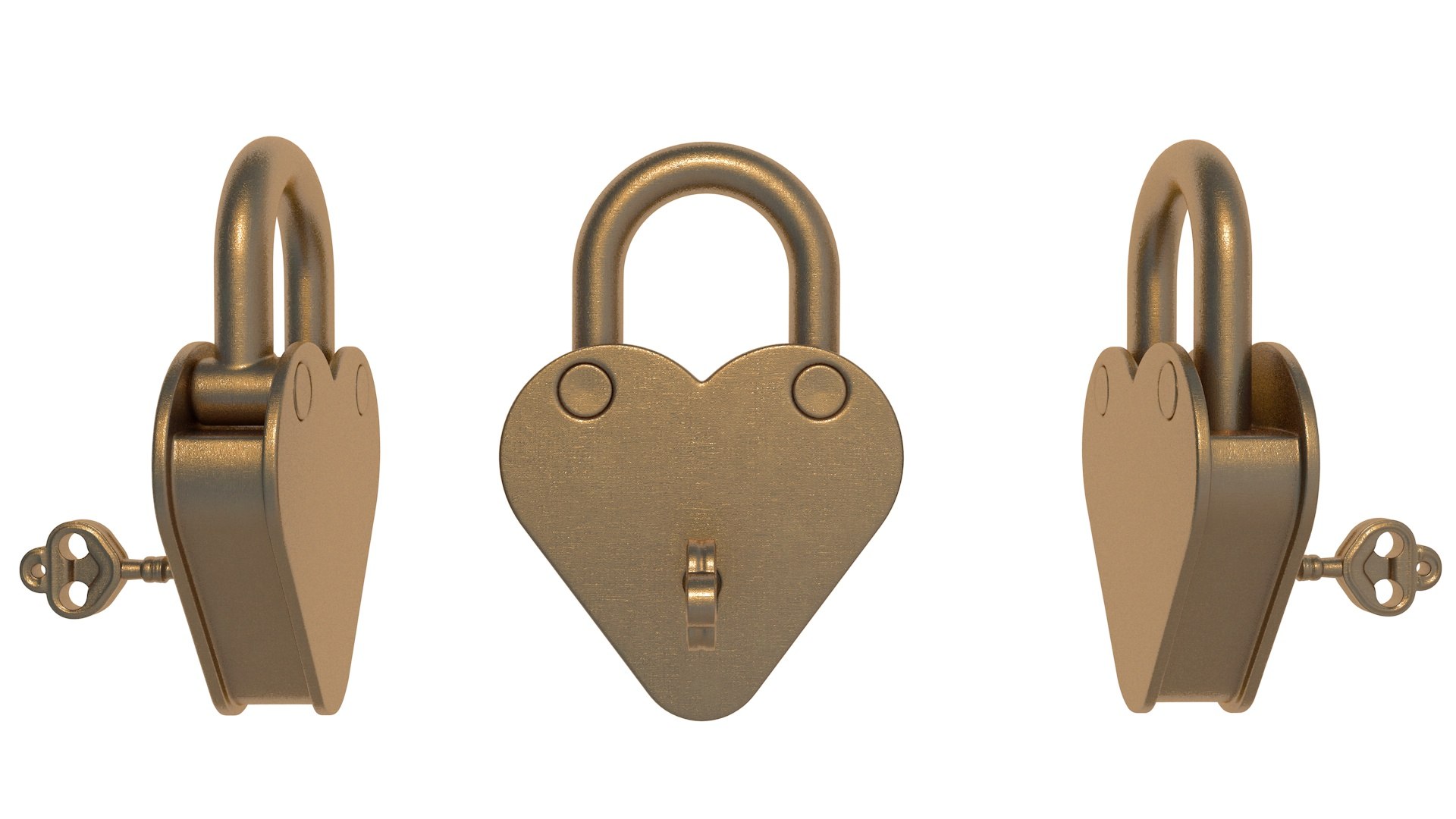 Padlock Gold collection model TurboSquid 1753584