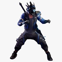 Fantasy Cyberpunk Swordsman