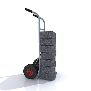 3d handtruck hand truck