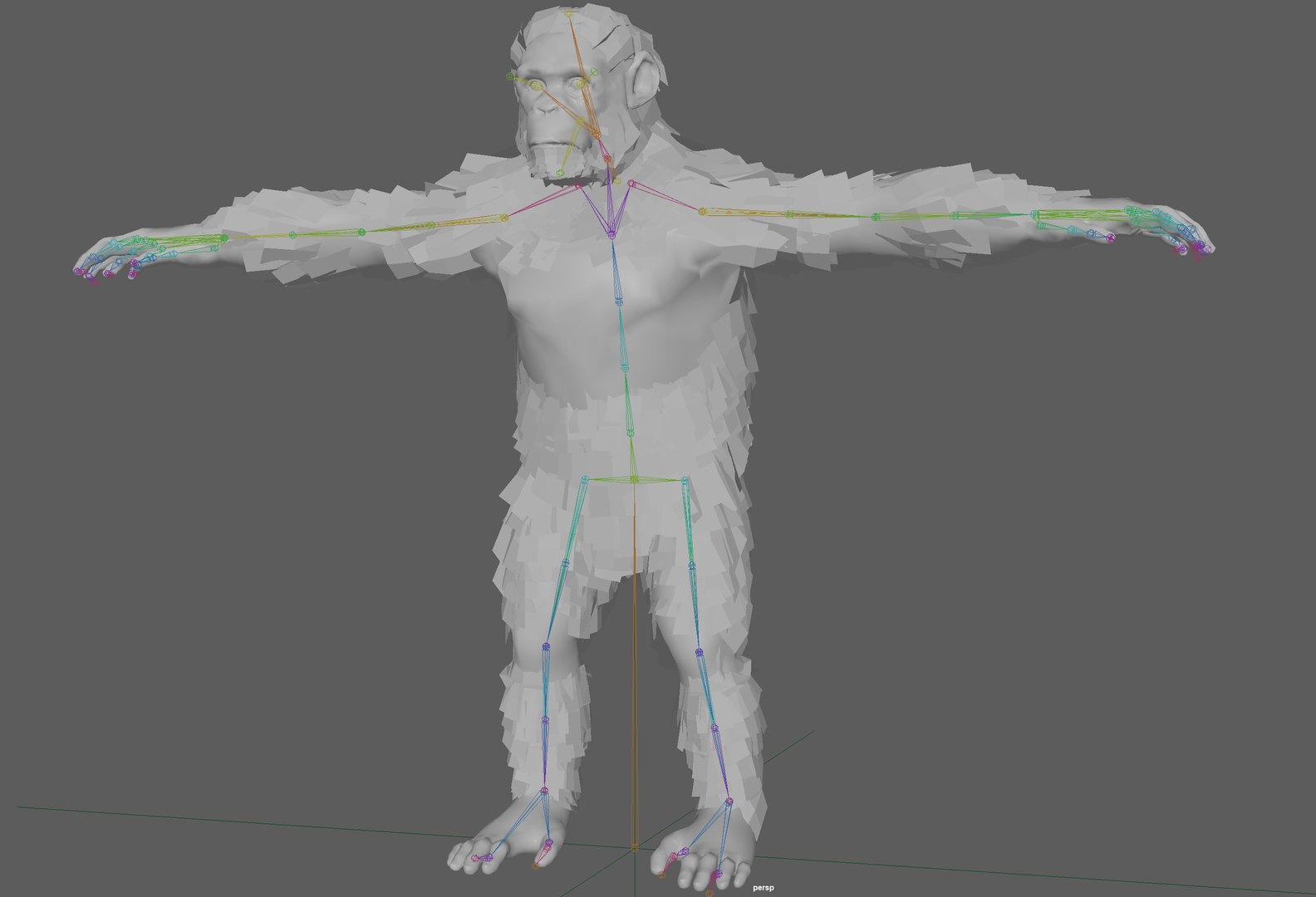 Chimpanzee Ape Rigged 3D Model - TurboSquid 1931761