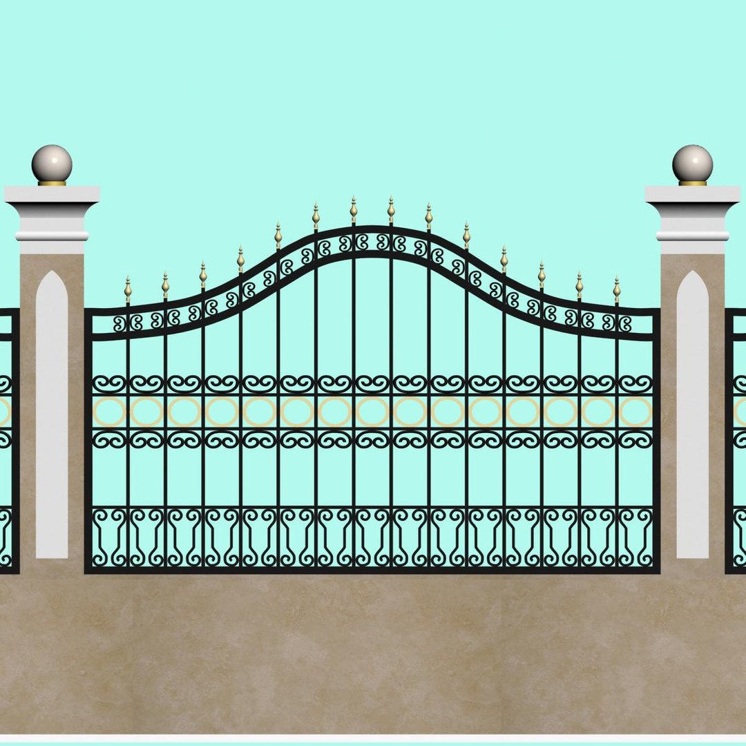 3d iron gate fence