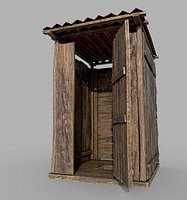 Outdoor Wooden Toilet 1