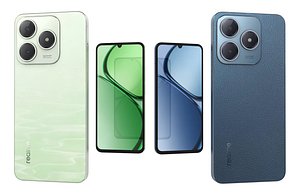 Realme C63 Leather Blue And Jade Green Low Poly 3D model