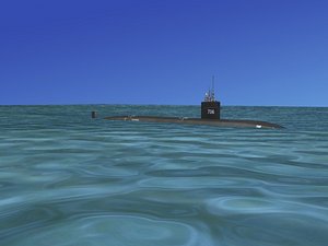 3d model of ship los angeles class submarine