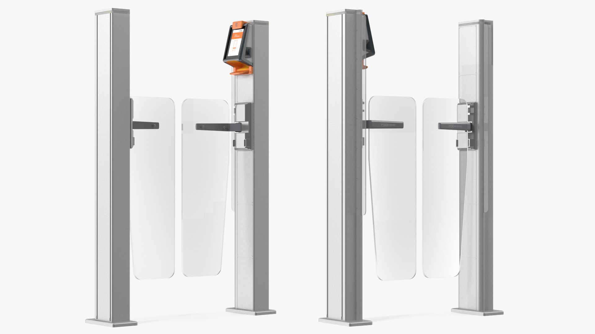 Axess AX500 Smart Gate NG Flap Glass 3D model preview
