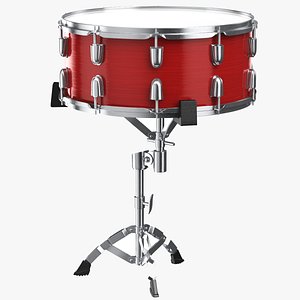 Red Snare Drum 3D model