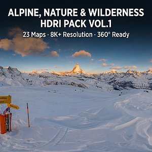 Alpine Nature  Wilderness HDRI Pack Vol1  23 Equirectangular 360 Maps 3D model
