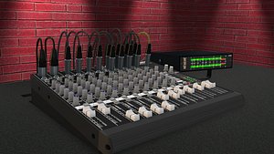 mixer peakmeter element3d obj