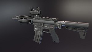 HK416 Compact 3D model